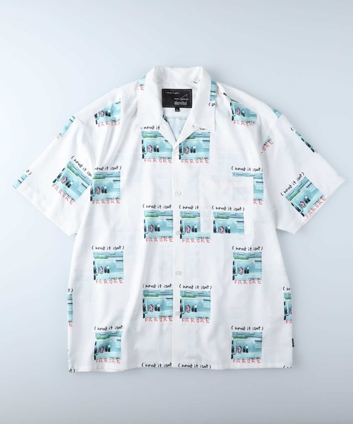 （What it isNt）ART BY MARKGONZALES（ワットイットイズント）の「【(What it isNt)】総柄シャツ（シャツ/ブラウス・メンズ・ブラック/ホワイト/ケリー/パープル・M/L/XL）」の10枚目の写真