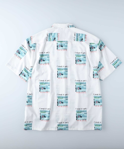 （What it isNt）ART BY MARKGONZALES（ワットイットイズント）の「【(What it isNt)】総柄シャツ（シャツ/ブラウス・メンズ・ブラック/ホワイト/ケリー/パープル・M/L/XL）」の11枚目の写真