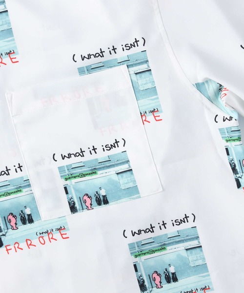（What it isNt）ART BY MARKGONZALES（ワットイットイズント）の「【(What it isNt)】総柄シャツ（シャツ/ブラウス・メンズ・ブラック/ホワイト/ケリー/パープル・M/L/XL）」の12枚目の写真