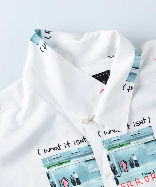 （What it isNt）ART BY MARKGONZALES（ワットイットイズント）の「【(What it isNt)】総柄シャツ（シャツ/ブラウス・メンズ・ブラック/ホワイト/ケリー/パープル・M/L/XL）」の15枚目の写真