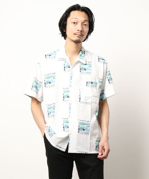 （What it isNt）ART BY MARKGONZALES（ワットイットイズント）の「【(What it isNt)】総柄シャツ（シャツ/ブラウス・メンズ・ブラック/ホワイト/ケリー/パープル・M/L/XL）」の20枚目の写真