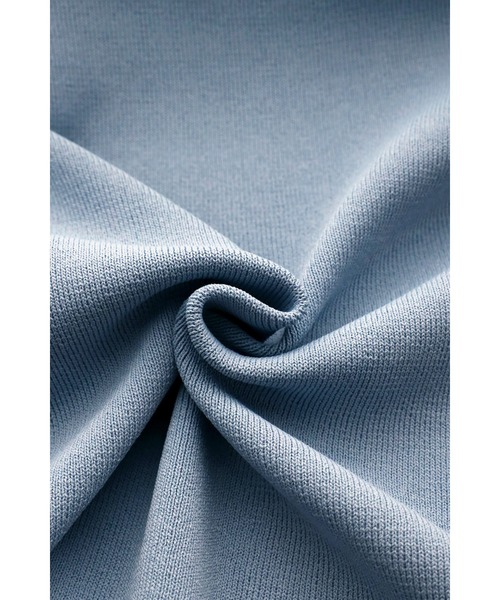 Bonjour Sagan(ボンジュールサガン)の「ダイバーニットT(Tシャツ/カットソー・レディース・ブラック/オフホワイト/カーキ/サックスブルー・FREE)」の13枚目の写真