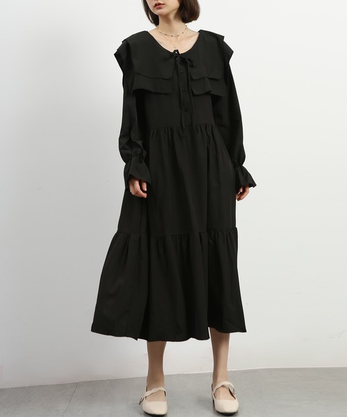 MAISON DE THERESE(メゾン ド テレーズ)の「可愛いベイビーネックワンピース(ワンピース・レディース・ベージュ/ブラック・MEDIUM)」の11枚目の写真