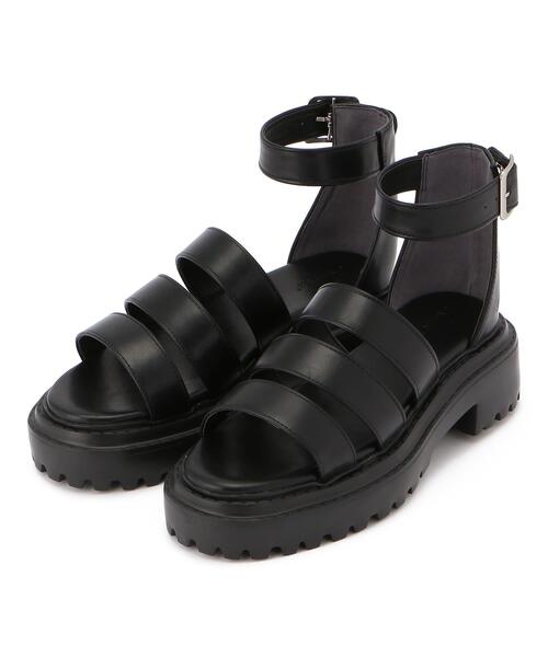 AVIREX(アヴィレックス)の「GLADIATOR SANDAL/ グラディエーターサンダル(サンダル・レディース・ブラック/シルバー・23/24/22.5)」の2枚目の写真