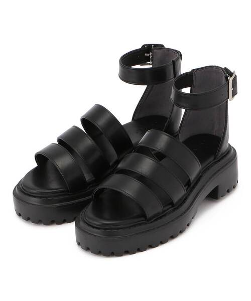 AVIREX（アヴィレックス）の「GLADIATOR SANDAL/ グラディエーターサンダル（サンダル・レディース・ブラック/シルバー・23/24/22.5）」の4枚目の写真