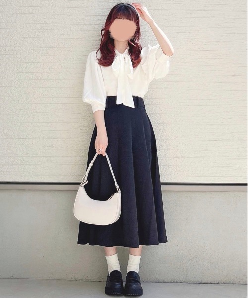 apres jour by yuririn(アプレジュールバイユリリン)の「【yuririn*×apres jour】タックスカート【ZOZOTOWN限定アイテム】(スカート・レディース・ブラック/ベージュ・SMALL/MEDIUM/X-LARGE)」の14枚目の写真