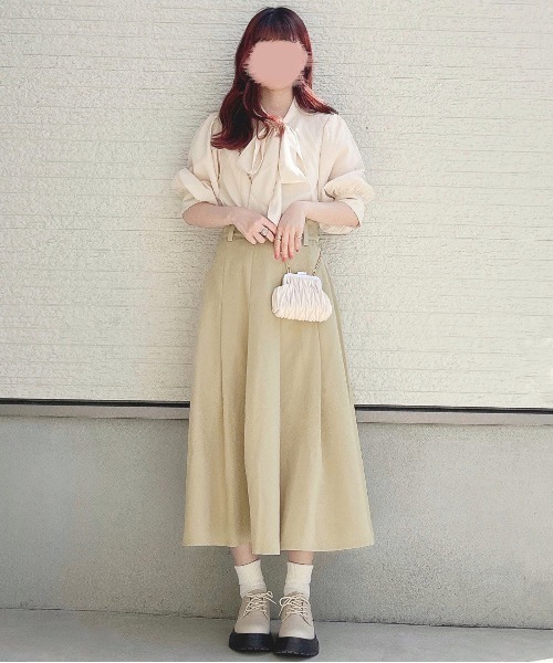 apres jour by yuririn(アプレジュールバイユリリン)の「【yuririn*×apres jour】タックスカート【ZOZOTOWN限定アイテム】(スカート・レディース・ブラック/ベージュ・SMALL/MEDIUM/X-LARGE)」の11枚目の写真