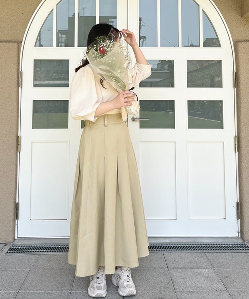 apres jour by yuririn(アプレジュールバイユリリン)の「【yuririn*×apres jour】タックスカート【ZOZOTOWN限定アイテム】(スカート・レディース・ブラック/ベージュ・SMALL/MEDIUM/X-LARGE)」の7枚目の写真