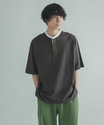 FORK&SPOON OE天竺バンドカラーTシャツ