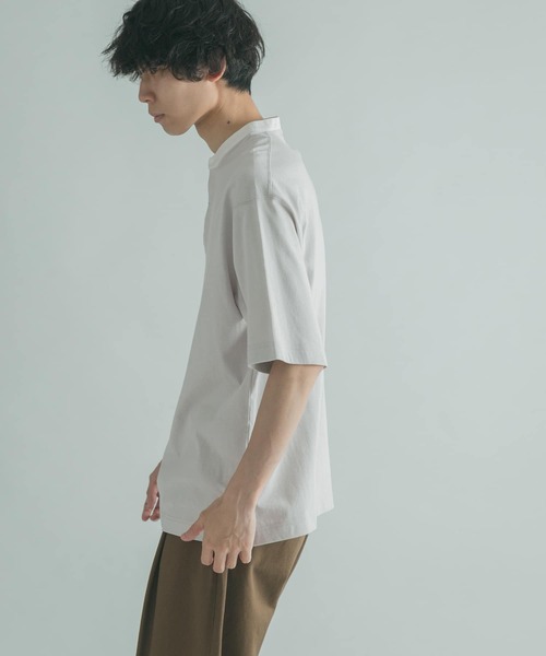 FORK&SPOON（フォークアンドスプーン）の「FORK&SPOON　OE天竺バンドカラーTシャツ（Tシャツ/カットソー・メンズ・アイボリー/チャコールグレー/グレー系その他・4/5）」の10枚目の写真