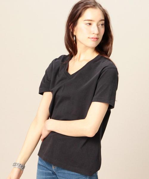 BEAUTY&YOUTH UNITED ARROWS（ビューティーアンドユースユナイテッドアローズ）の「BYTU コットンバイオVネック Tシャツ◆（Tシャツ/カットソー・レディース・ホワイト/ブラック/ベージュ/コバルトブルー・フリー）」の3枚目の写真