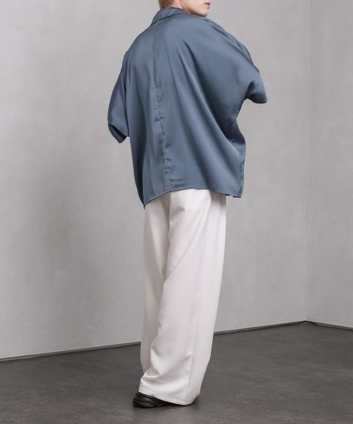 Adoon plain（アドーンプレーン）の「【Adoon plain】アソートドルマンスリーブシャツ（シャツ/ブラウス・メンズ・ホワイト/ブラック/グリーン/ブルーグレー・MEDIUM/LARGE）」の19枚目の写真