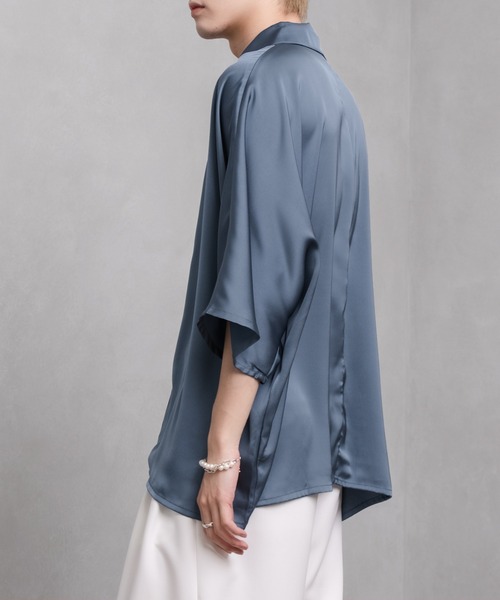 Adoon plain（アドーンプレーン）の「【Adoon plain】アソートドルマンスリーブシャツ（シャツ/ブラウス・メンズ・ホワイト/ブラック/グリーン/ブルーグレー・MEDIUM/LARGE）」の22枚目の写真