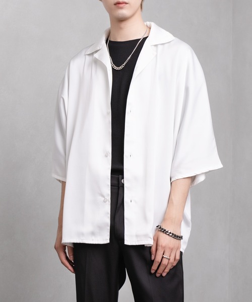 Adoon plain（アドーンプレーン）の「【Adoon plain】アソートドルマンスリーブシャツ（シャツ/ブラウス・メンズ・ホワイト/ブラック/グリーン/ブルーグレー・MEDIUM/LARGE）」の17枚目の写真