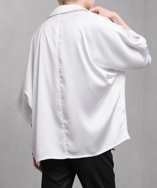 Adoon plain（アドーンプレーン）の「【Adoon plain】アソートドルマンスリーブシャツ（シャツ/ブラウス・メンズ・ホワイト/ブラック/グリーン/ブルーグレー・MEDIUM/LARGE）」の9枚目の写真