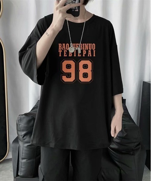 NEW GENTLEMAN(ニュージェントルマン)の「NO.98 ビッグシルエットT(Tシャツ/カットソー・メンズ・ホワイト/ブラック/イエロー/ブルー・M/L/XL)」の3枚目の写真