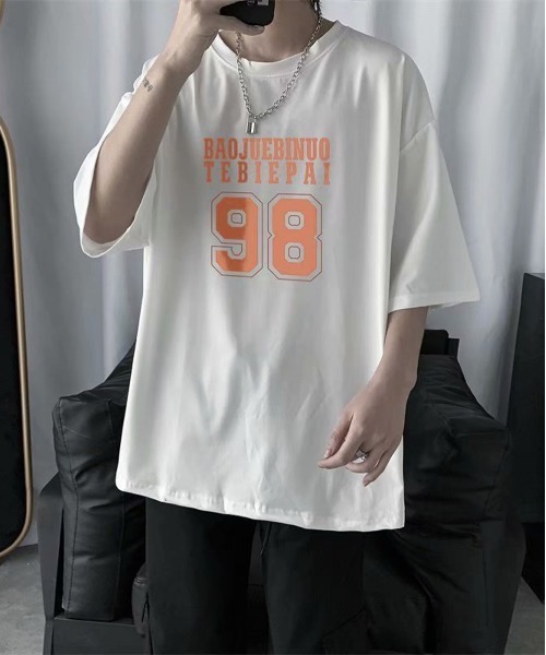 NEW GENTLEMAN(ニュージェントルマン)の「NO.98 ビッグシルエットT(Tシャツ/カットソー・メンズ・ホワイト/ブラック/イエロー/ブルー・M/L/XL)」の5枚目の写真