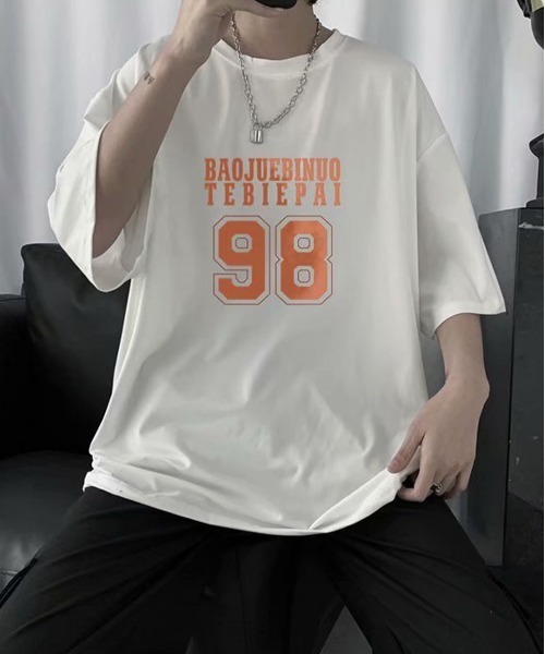 NEW GENTLEMAN(ニュージェントルマン)の「NO.98 ビッグシルエットT(Tシャツ/カットソー・メンズ・ホワイト/ブラック/イエロー/ブルー・M/L/XL)」の7枚目の写真