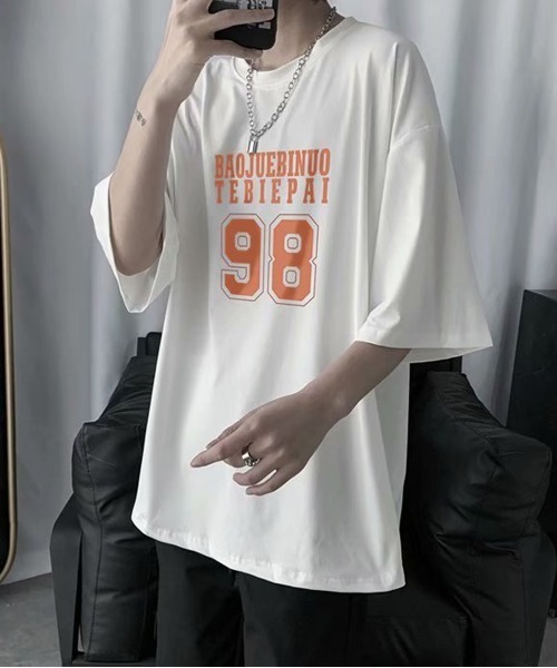 NEW GENTLEMAN(ニュージェントルマン)の「NO.98 ビッグシルエットT(Tシャツ/カットソー・メンズ・ホワイト/ブラック/イエロー/ブルー・M/L/XL)」の10枚目の写真