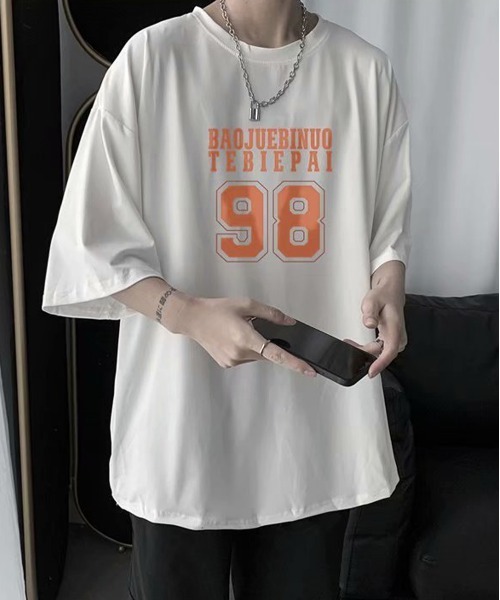 NEW GENTLEMAN(ニュージェントルマン)の「NO.98 ビッグシルエットT(Tシャツ/カットソー・メンズ・ホワイト/ブラック/イエロー/ブルー・M/L/XL)」の8枚目の写真