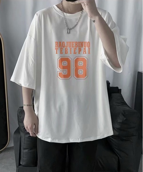 NEW GENTLEMAN(ニュージェントルマン)の「NO.98 ビッグシルエットT(Tシャツ/カットソー・メンズ・ホワイト/ブラック/イエロー/ブルー・M/L/XL)」の9枚目の写真