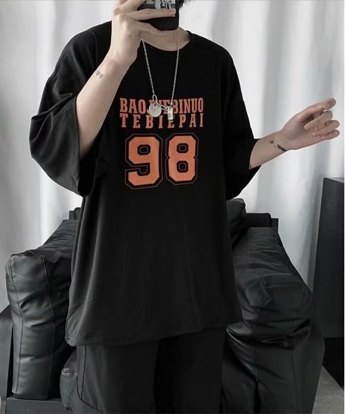 NEW GENTLEMAN(ニュージェントルマン)の「NO.98 ビッグシルエットT(Tシャツ/カットソー・メンズ・ホワイト/ブラック/イエロー/ブルー・M/L/XL)」の12枚目の写真