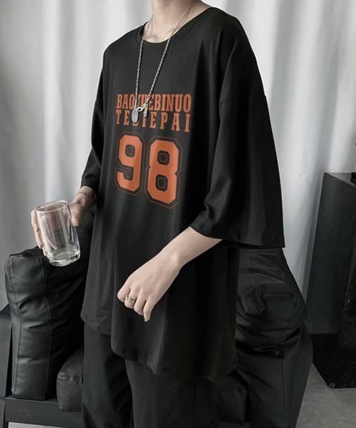 NEW GENTLEMAN(ニュージェントルマン)の「NO.98 ビッグシルエットT(Tシャツ/カットソー・メンズ・ホワイト/ブラック/イエロー/ブルー・M/L/XL)」の13枚目の写真