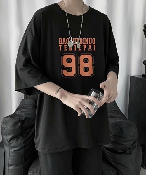 NEW GENTLEMAN(ニュージェントルマン)の「NO.98 ビッグシルエットT(Tシャツ/カットソー・メンズ・ホワイト/ブラック/イエロー/ブルー・M/L/XL)」の14枚目の写真