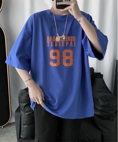 NEW GENTLEMAN(ニュージェントルマン)の「NO.98 ビッグシルエットT(Tシャツ/カットソー・メンズ・ホワイト/ブラック/イエロー/ブルー・M/L/XL)」の19枚目の写真