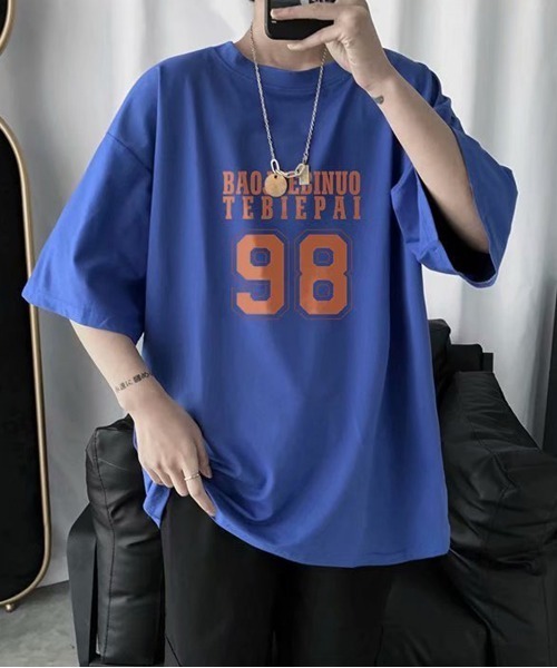NEW GENTLEMAN(ニュージェントルマン)の「NO.98 ビッグシルエットT(Tシャツ/カットソー・メンズ・ホワイト/ブラック/イエロー/ブルー・M/L/XL)」の22枚目の写真