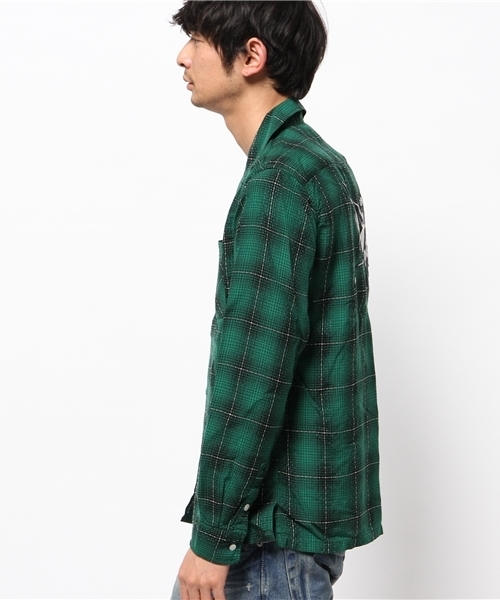 HYSTERIC GLAMOUR（ヒステリックグラマー）の「EVIL WOMAN刺繍 長袖オープンカラーSH（シャツ/ブラウス・メンズ・レッド系その他/グリーン系その他/グレー系その他・MEDIUM/SMALL/LARGE）」の15枚目の写真