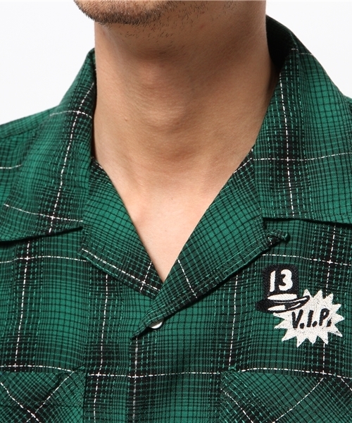 HYSTERIC GLAMOUR（ヒステリックグラマー）の「EVIL WOMAN刺繍 長袖オープンカラーSH（シャツ/ブラウス・メンズ・レッド系その他/グリーン系その他/グレー系その他・MEDIUM/SMALL/LARGE）」の17枚目の写真