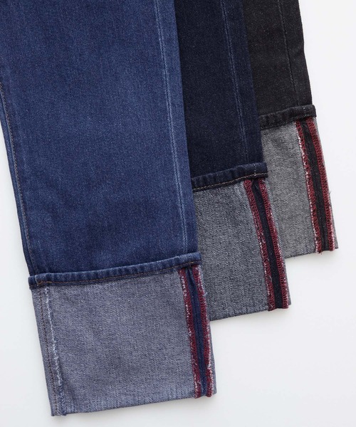 BONLECILL（ボンルシール）の「カラーステッチロールアップハイウエストデニムパンツ（デニムパンツ・レディース・ブラック/ネイビー/ブルー/ブルー系/ネイビー系/ブラック系/アイボリー系/アイボリー/ブルー系2/ブルー系1・S/M/L）」の17枚目の写真