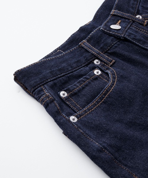 BONLECILL（ボンルシール）の「カラーステッチロールアップハイウエストデニムパンツ（デニムパンツ・レディース・ブラック/ネイビー/ブルー/ブルー系/ネイビー系/ブラック系/アイボリー系/アイボリー/ブルー系2/ブルー系1・S/M/L）」の16枚目の写真