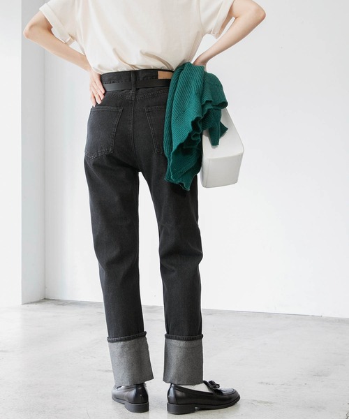 Bonpoint2024春夏購入 50380円デニムパンツ 25SS】BONBOM ボンボム / TUCK DENIM PANTS / デニムパンツ
