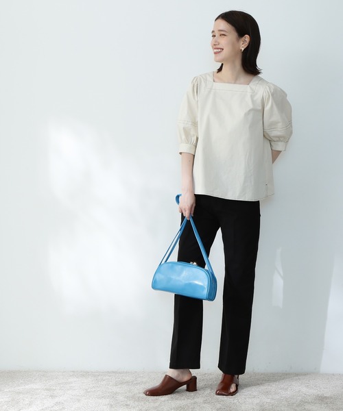 N.（N. Natural Beauty Basic）（エヌエヌナチュラルビューティーベーシック）の「【松井愛莉さん着用】◆パニーニショルダーバッグ（ショルダーバッグ・レディース・ブラック/ブルー/キャメル・ﾌﾘ-）」の7枚目の写真