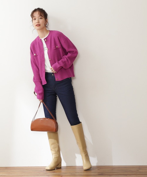 N.（N. Natural Beauty Basic）（エヌエヌナチュラルビューティーベーシック）の「【松井愛莉さん着用】◆パニーニショルダーバッグ（ショルダーバッグ・レディース・ブラック/ブルー/キャメル・ﾌﾘ-）」の20枚目の写真