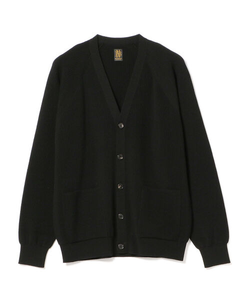 BATONER ブラックカーディガン BATONER【MEN'S】SIGNATURE SHAWL COLLAR CARDIGAN シグネチャー