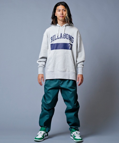 BILLABONG（ビラボン）の「BILLABONG/ビラボン ヘビーウェイト カレッジロゴ風 フーディー/パーカー BC012-013（パーカー・メンズ・ブラック/グレー/グリーン・M/L/XL）」の11枚目の写真