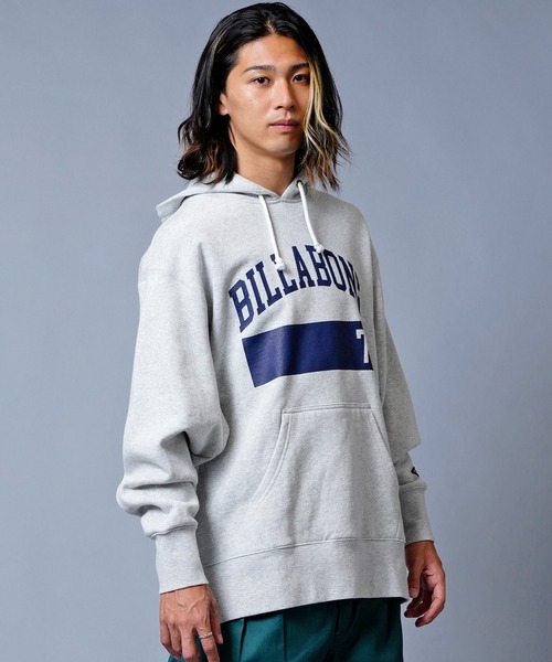 BILLABONG（ビラボン）の「BILLABONG/ビラボン ヘビーウェイト カレッジロゴ風 フーディー/パーカー BC012-013（パーカー・メンズ・ブラック/グレー/グリーン・M/L/XL）」の8枚目の写真
