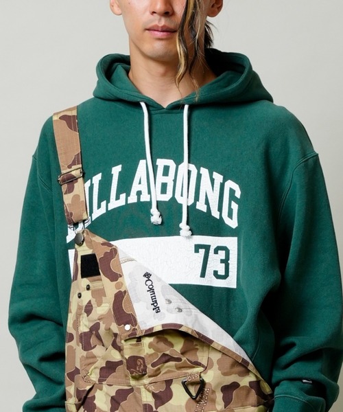 BILLABONG（ビラボン）の「BILLABONG/ビラボン ヘビーウェイト カレッジロゴ風 フーディー/パーカー BC012-013（パーカー・メンズ・ブラック/グレー/グリーン・M/L/XL）」の19枚目の写真