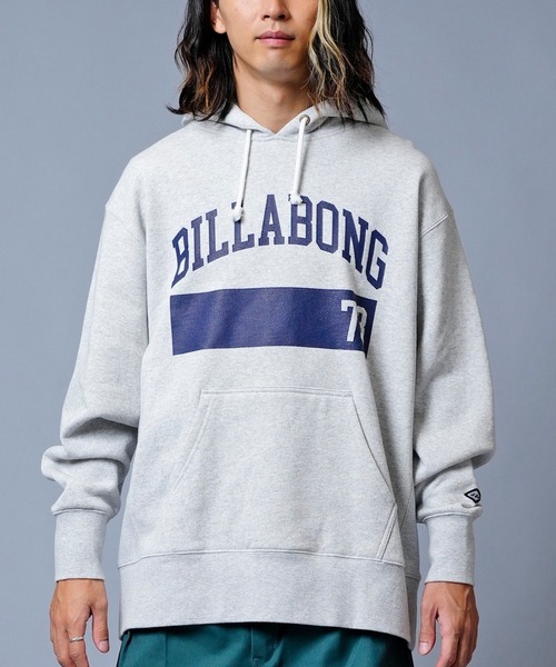 BILLABONG（ビラボン）の「BILLABONG/ビラボン ヘビーウェイト カレッジロゴ風 フーディー/パーカー BC012-013（パーカー・メンズ・ブラック/グレー/グリーン・M/L/XL）」の22枚目の写真