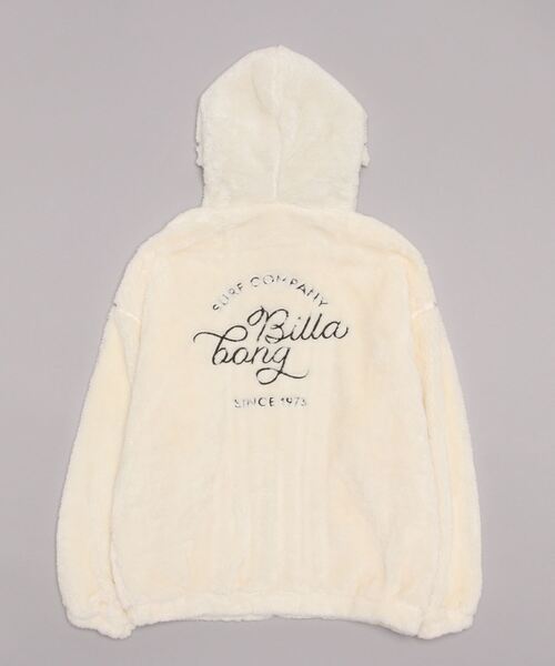 BILLABONG（ビラボン）の「BILLABONG/ビラボン  ビッグシルエット/オーバーサイズ/ボアフルジップジャケット   BC014-758（ムートンコート・レディース・ホワイト/ブラック/グリーン・M/L）」の4枚目の写真