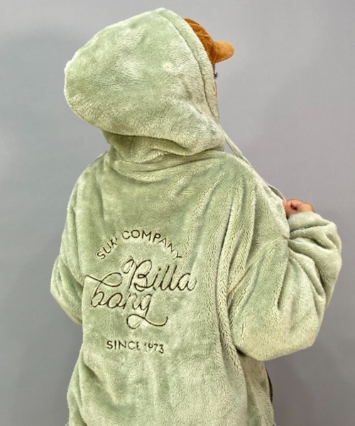 BILLABONG（ビラボン）の「BILLABONG/ビラボン  ビッグシルエット/オーバーサイズ/ボアフルジップジャケット   BC014-758（ムートンコート・レディース・ホワイト/ブラック/グリーン・M/L）」の3枚目の写真