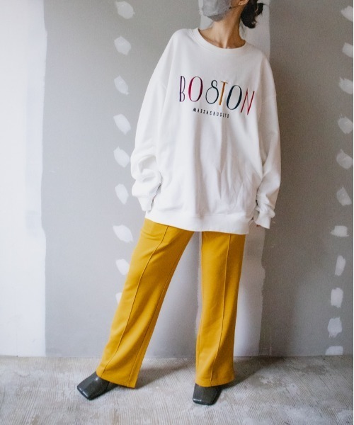 SUGGESTION（サジェッション）の「SUGGESTION　クラシカルロゴ刺繍裏毛トレーナー 2022AW（スウェット・メンズ・ホワイト/ブラック/ネイビー/杢グレー・M/L）」の9枚目の写真