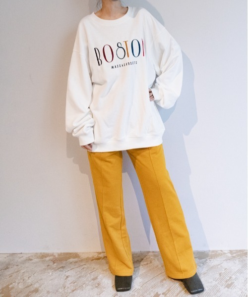 SUGGESTION（サジェッション）の「SUGGESTION　クラシカルロゴ刺繍裏毛トレーナー 2022AW（スウェット・メンズ・ホワイト/ブラック/ネイビー/杢グレー・M/L）」の10枚目の写真