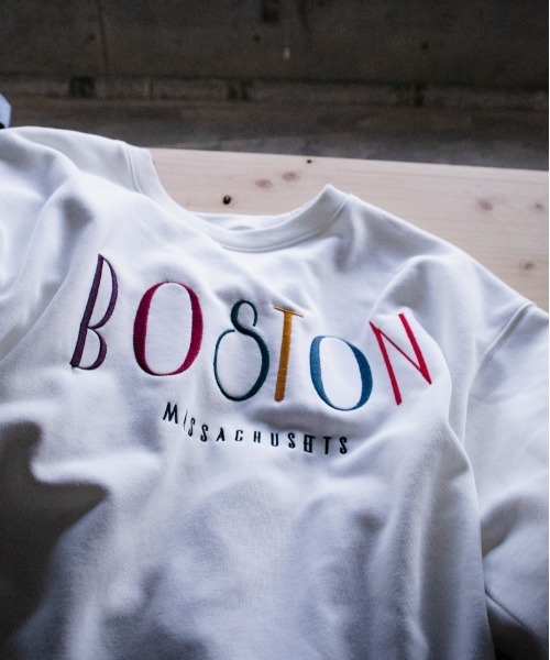 SUGGESTION（サジェッション）の「SUGGESTION　クラシカルロゴ刺繍裏毛トレーナー 2022AW（スウェット・メンズ・ホワイト/ブラック/ネイビー/杢グレー・M/L）」の16枚目の写真