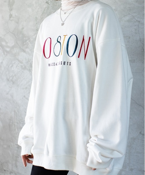 SUGGESTION（サジェッション）の「SUGGESTION　クラシカルロゴ刺繍裏毛トレーナー 2022AW（スウェット・メンズ・ホワイト/ブラック/ネイビー/杢グレー・M/L）」の12枚目の写真