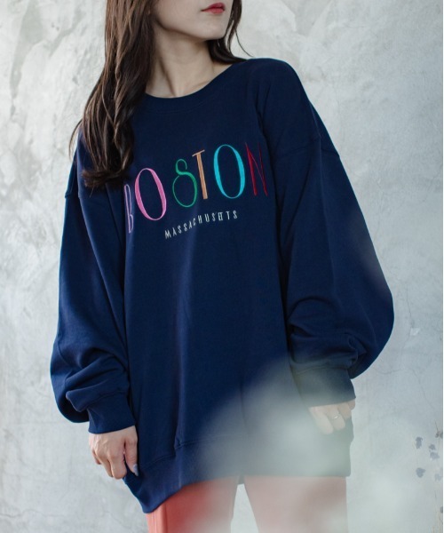 SUGGESTION（サジェッション）の「SUGGESTION　クラシカルロゴ刺繍裏毛トレーナー 2022AW（スウェット・メンズ・ホワイト/ブラック/ネイビー/杢グレー・M/L）」の21枚目の写真