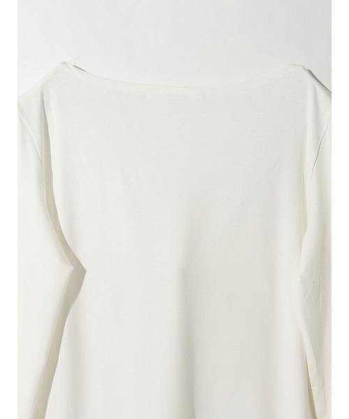 MIDIUMISOLID(ミディウミソリッド)の「MIDIUMISOLID for Ladies ボートネックインナープルオーバー(Tシャツ/カットソー・レディース・ブラック/オフホワイト/グレー/グリーン・FREE)」の15枚目の写真